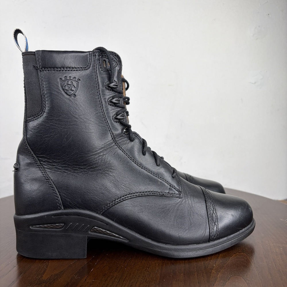 Ariat Paddock Boots Women's 9.5B Black Leather Combat Comfort Lace Up 56301 - Picture 4 of 16